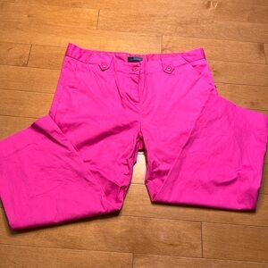 The Limited (Size 8) Barbie Pink Stretch Poplin Capri Pants